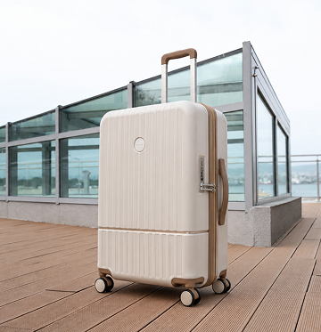 Red hard-shell luggage